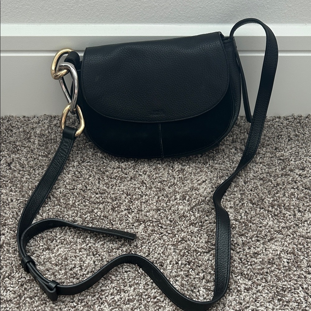 Vince Camuto Black Leather Shoulder Bag
